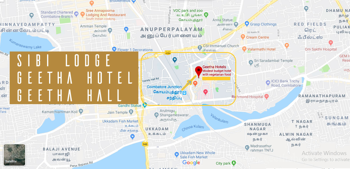 Geetha Hotels near coimbatore railway station